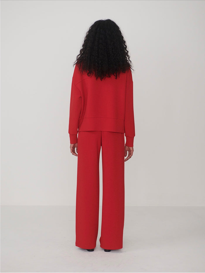 The Wide Leg Pant 30- Red Marl
