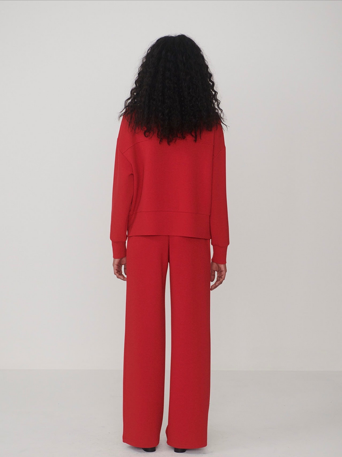 The Wide Leg Pant 30- Red Marl