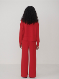 The Wide Leg Pant 30- Red Marl