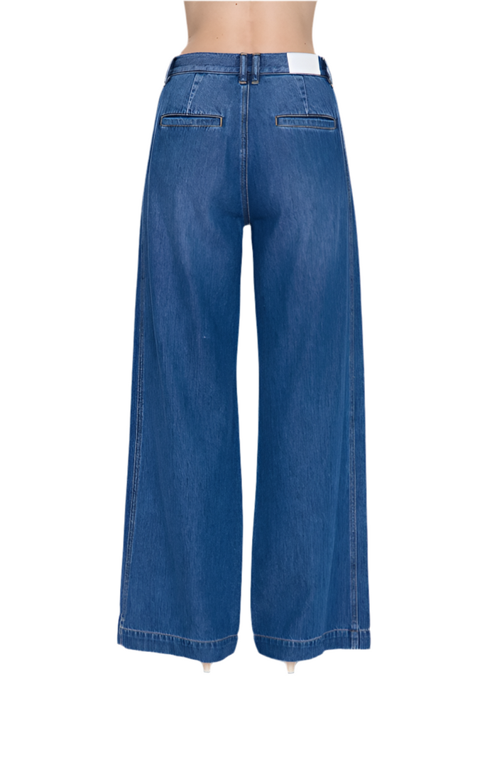 Pistola Jadyn Seamed Low Slung Palazzo Jeans - Imagine