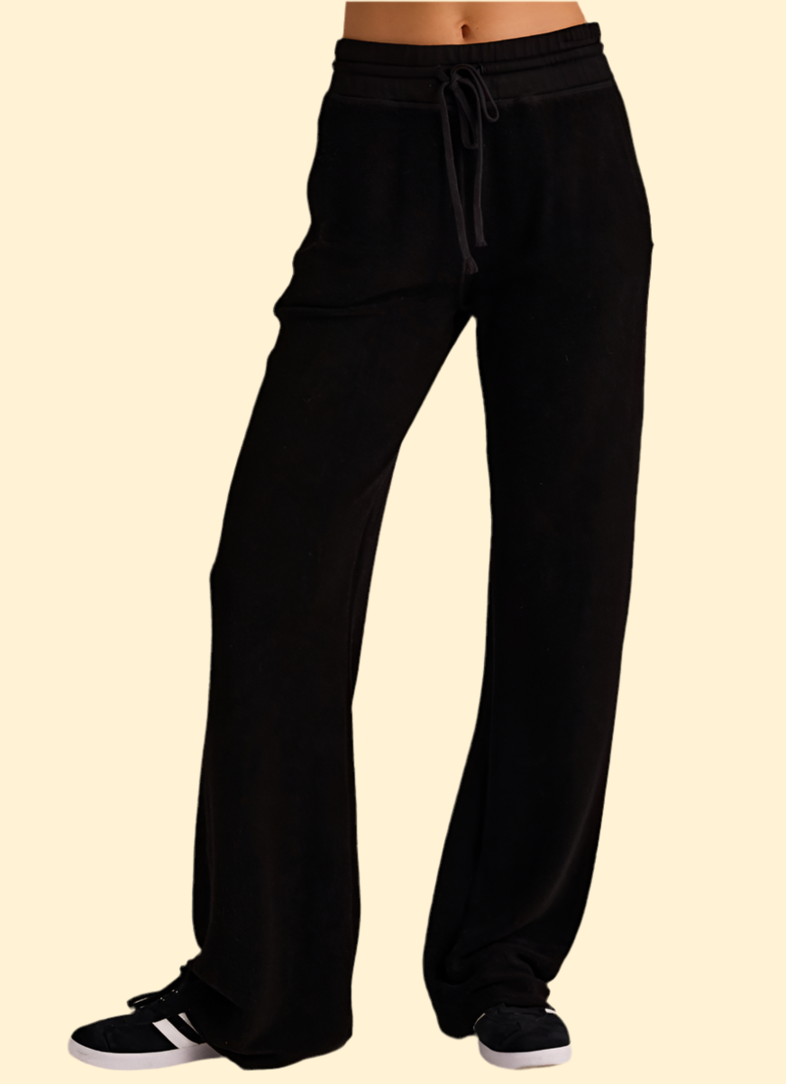 Bella Dahl Black Wide Leg Sweatpant