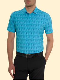 Robert Graham Blue Golf Skull Polo