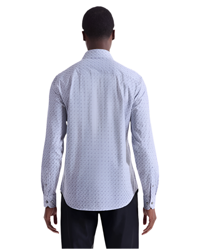 Bugatchi James Floral Check OoohCotton® Shirt - Platinum