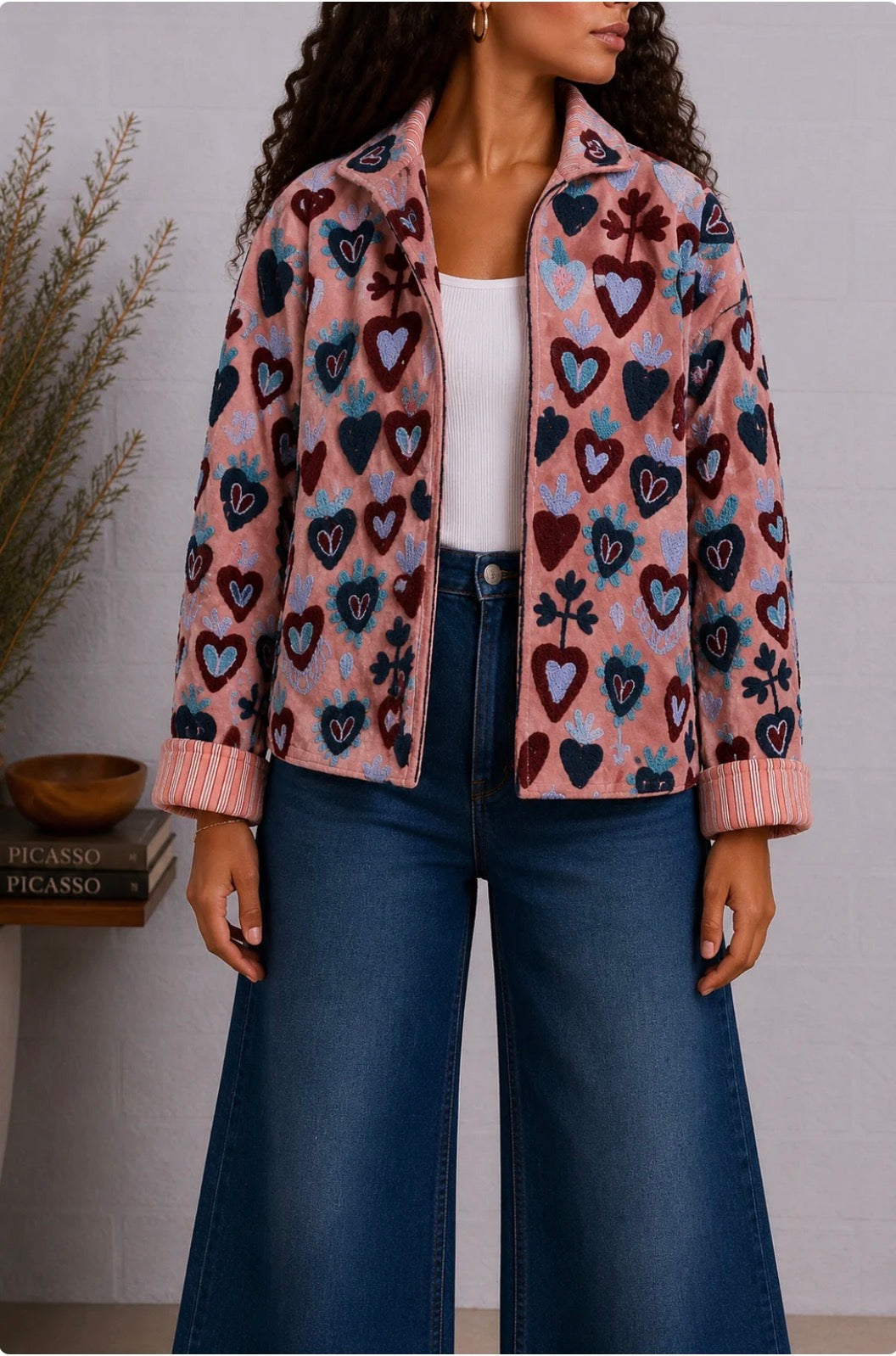 Sacred Heart Velvet Jacket