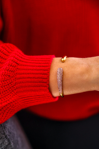 Pink Gems Embrace Cuff