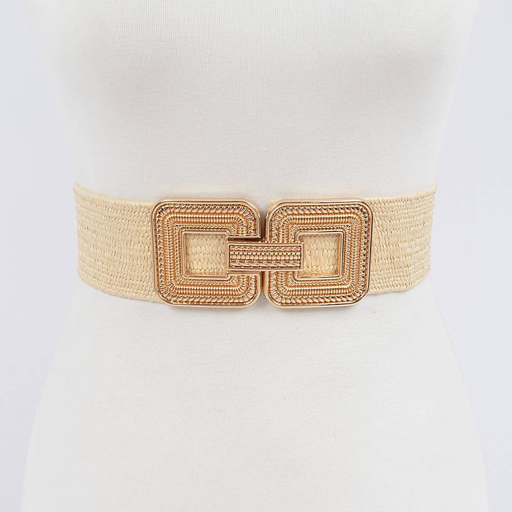 Metal Buckle Stretch Belt