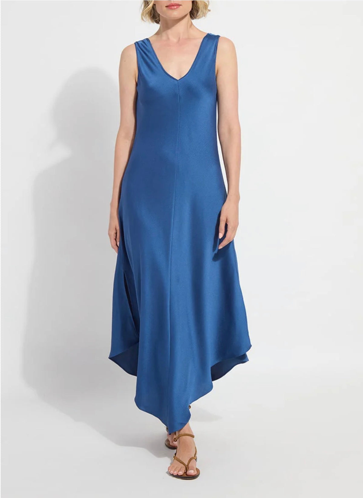 Lysse- Sakura Bias Handkerchief Dress- Palermo Blue