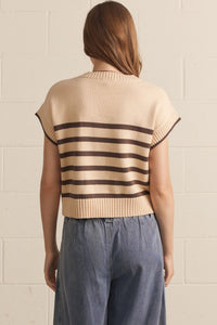 Oatmeal Harbor Stripe Sweater Top