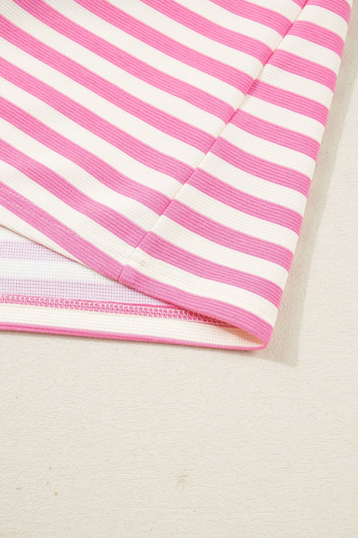 Striped Quarter-Zip Sleeveless Top & Skirt Set