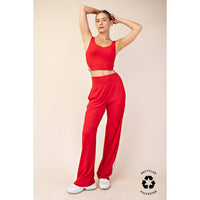 RECYCLED BUTTER STRIPING STRAIGHT PANT