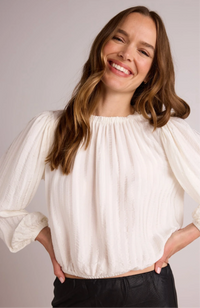 Elastic Shirred Top - Winter White