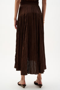 Joseph Ribkoff Pleated Satin Flare Skirt With Pleats