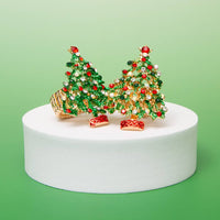 Rhinestone Christmas Tree Stretch Ring