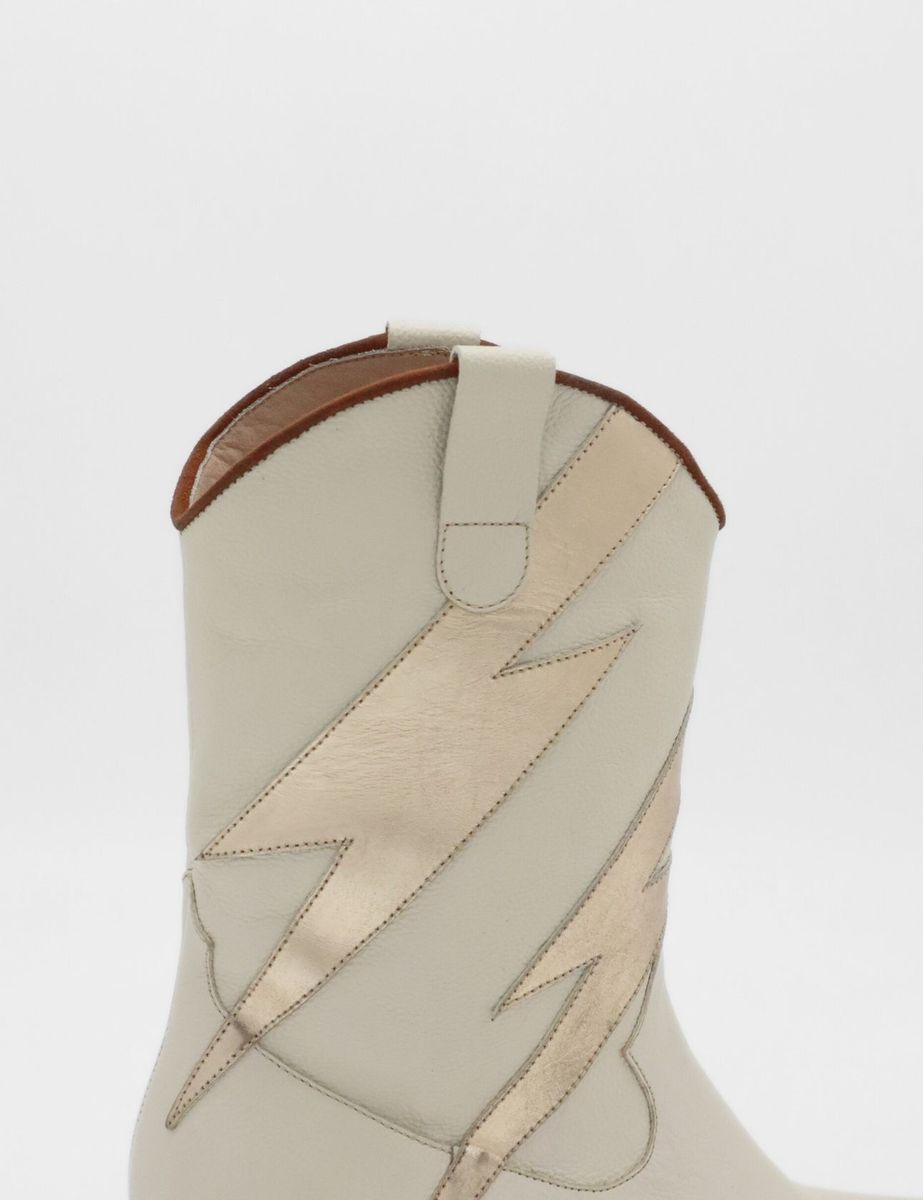 Idol western Cowboy Ivory Women's Leather Boots