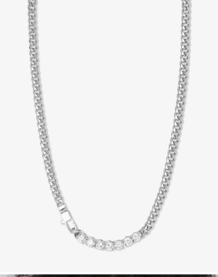 Julian Loves Diamonds Necklace 5mm
Silver|White Diamondettes