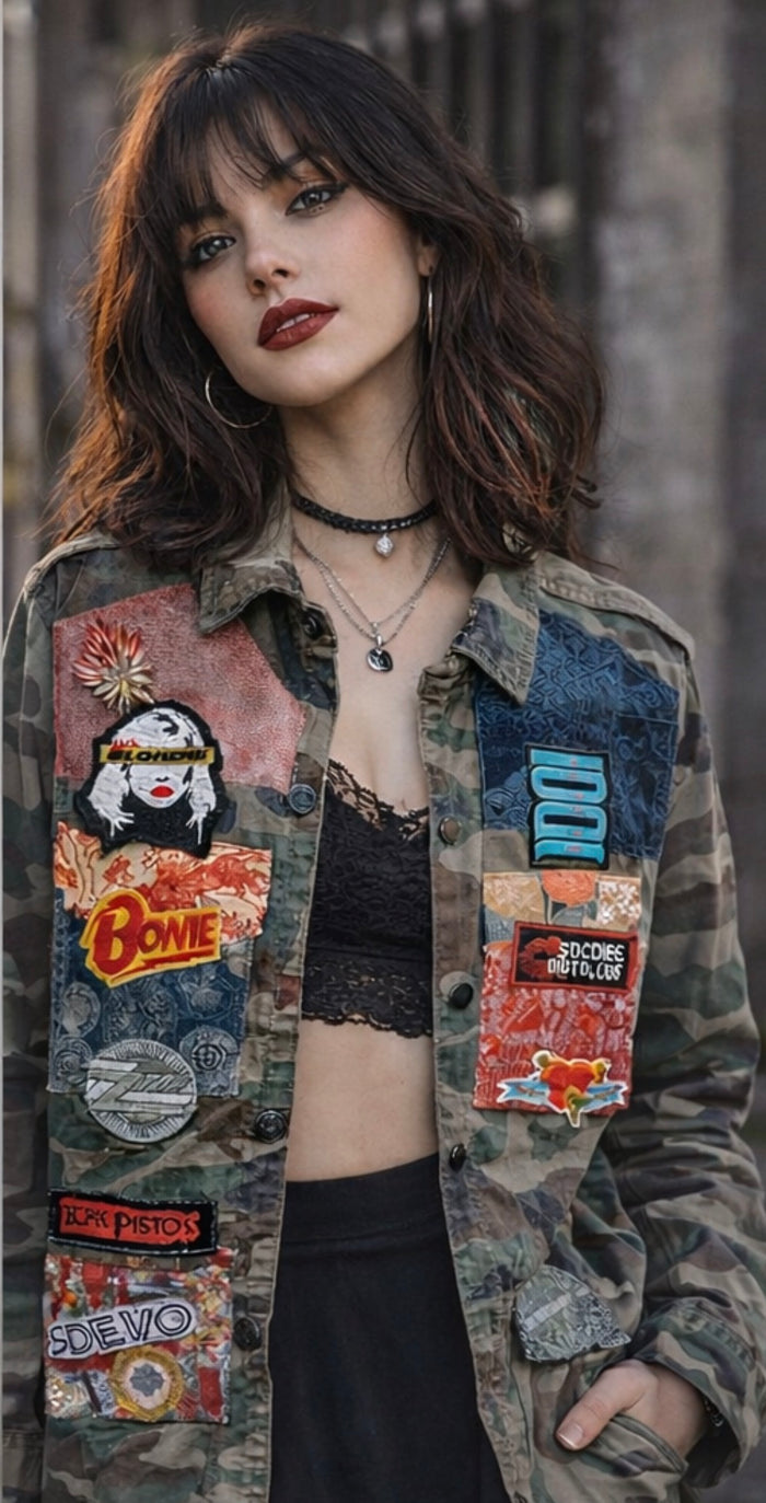 Long Sleeve Camo Jacket Long Rock- Medium
