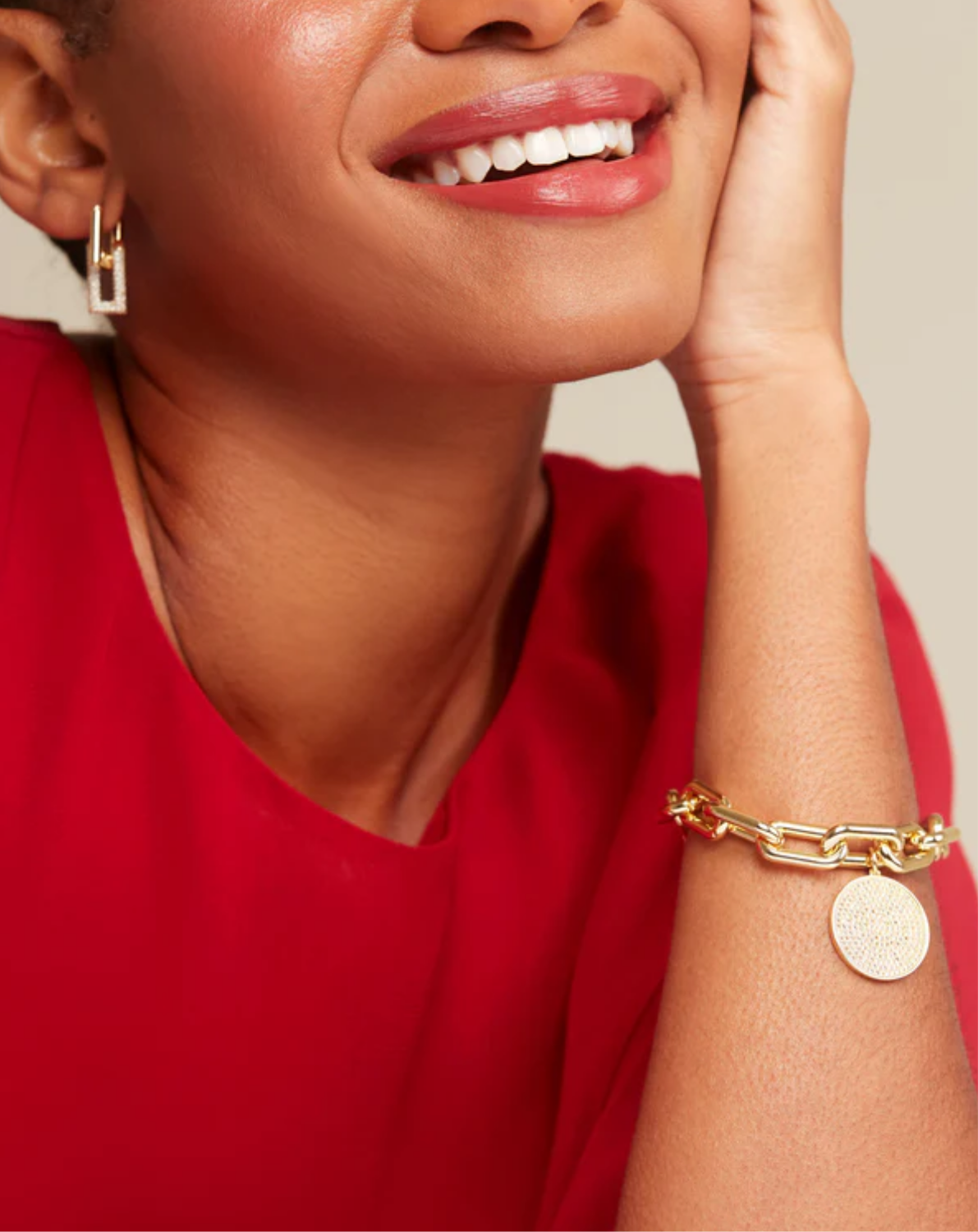 Disc Charm Link Bracelet