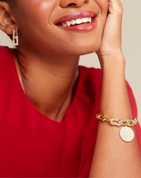 Disc Charm Link Bracelet