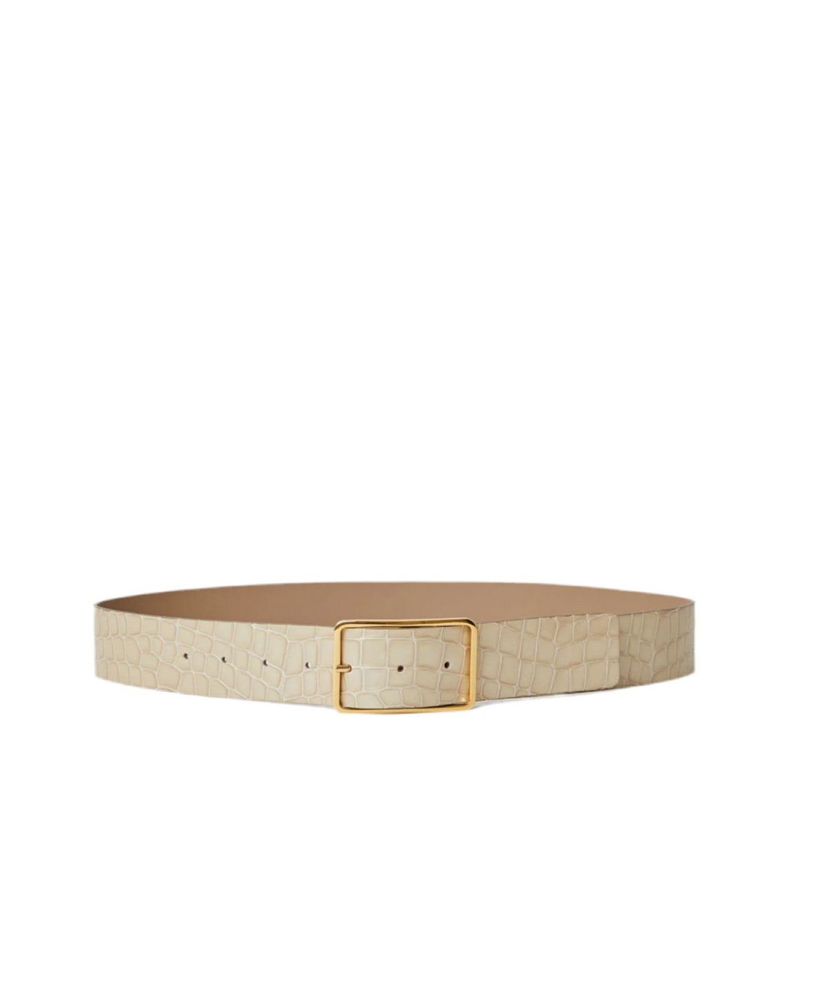 B-Low The Belt Light Sand Gold Croco Luster Leather Belt