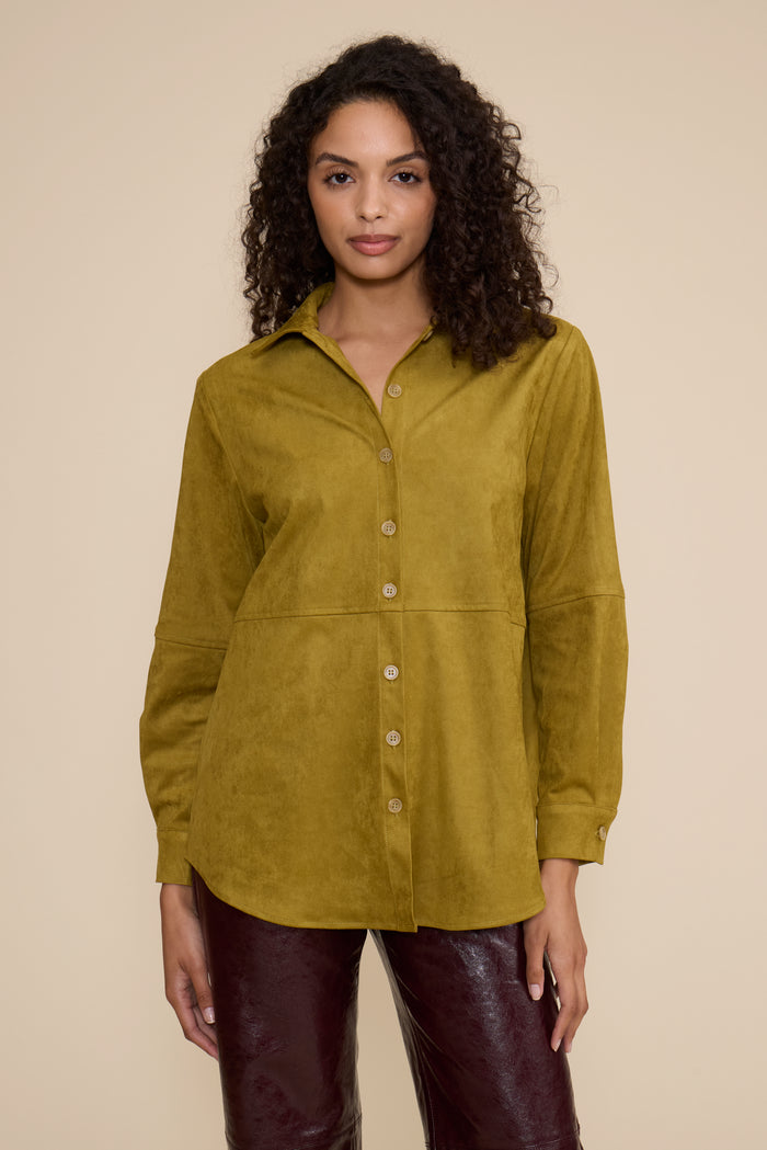 Paloma Faux Suede Shirt Jacket