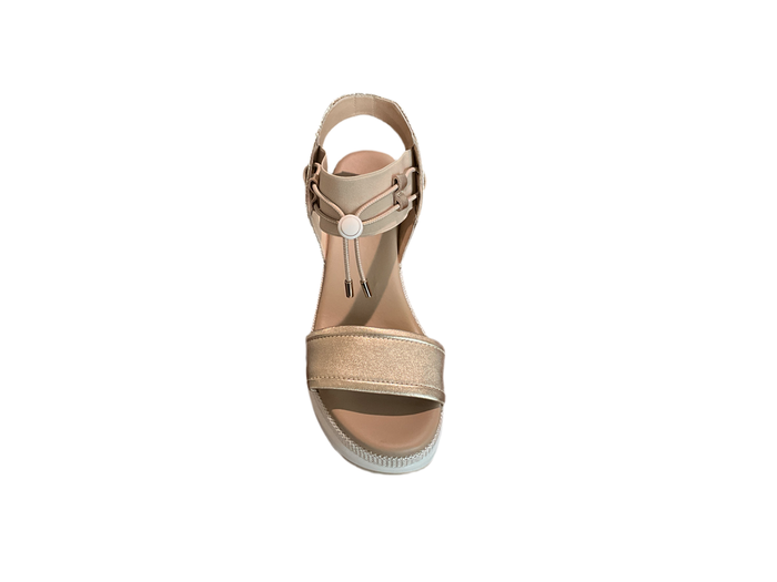 Italian Bungee Platform Wedge Sandal