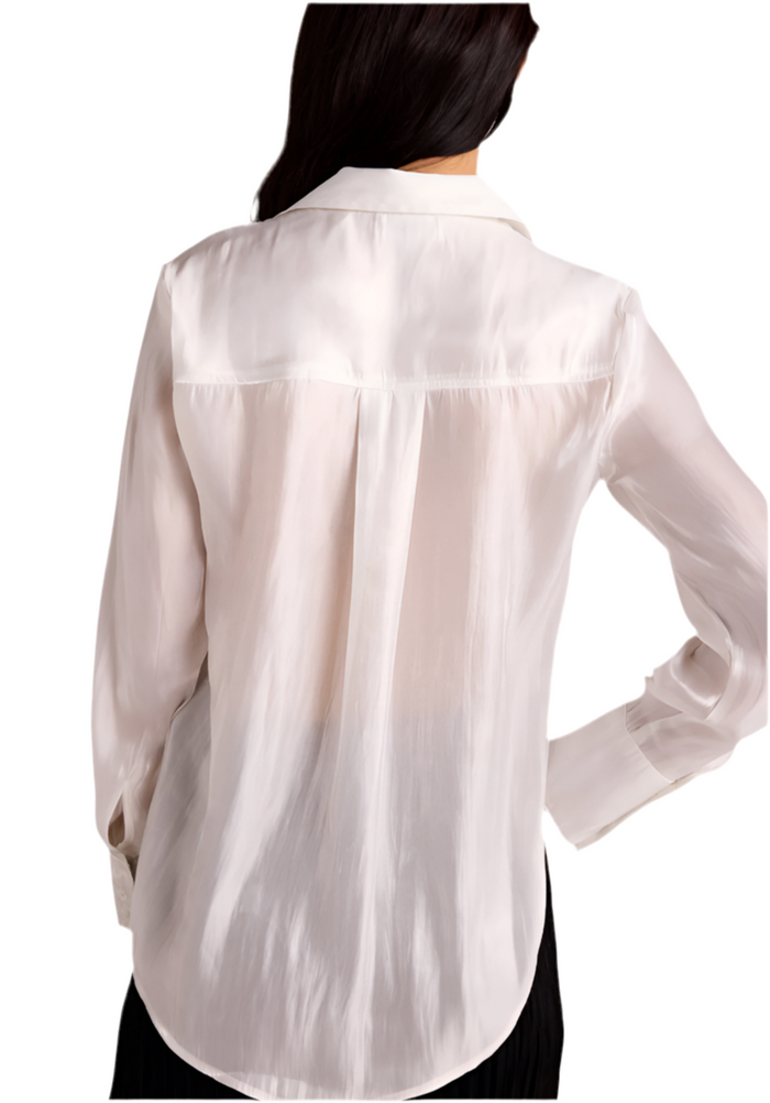 Bella Dahl White Shimmer Button Down