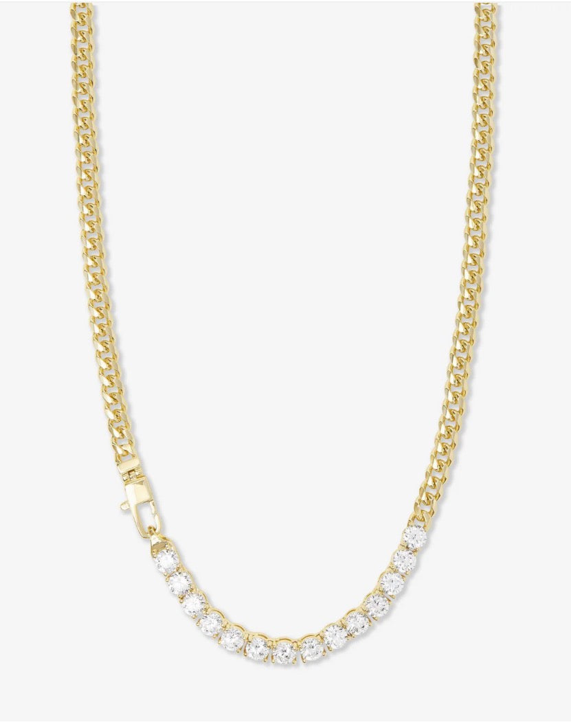 Julian REALLY Loves Diamonds Necklace 5mm
Gold|White Diamondettes