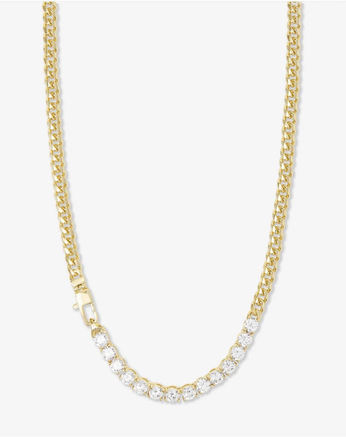 Julian REALLY Loves Diamonds Necklace 5mm
Gold|White Diamondettes