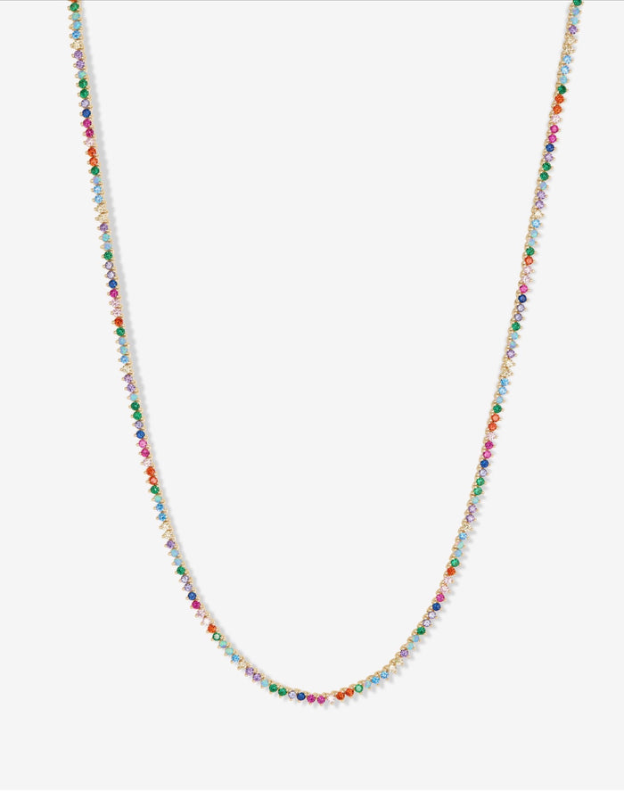 Baby Not Your Basic Tennis Necklace - Gold
