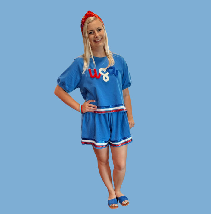 USA Embossed Sequin Set