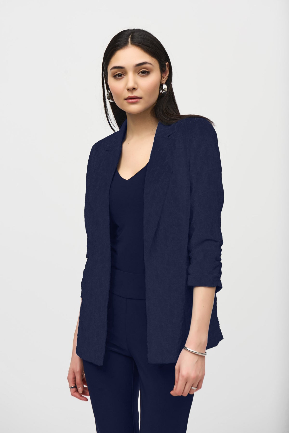 Joseph Ribkoff Woven Jacquard Texture Boxy Blazer