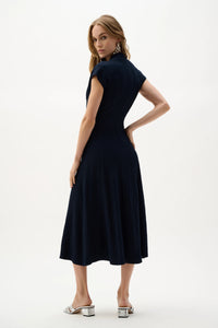 Joseph Ribkoff Woven Seersucker Fit And Flare Dress