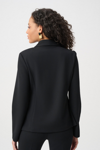 Scuba Crepe Fitted Blazer With Statement Buttons