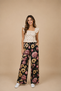 Floral Noir Cheetah Pants