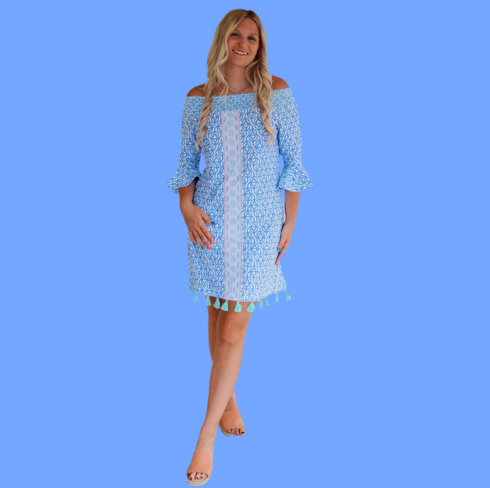 Cabana Life Off Shoulder Smocked Dress