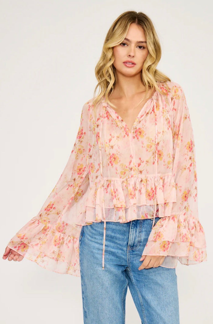 Lucy Paris- Rochelle Peplum Ruffle Top