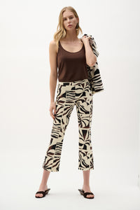Joseph Ribkoff Millennium Tropical Print Flared Pull-On Pants