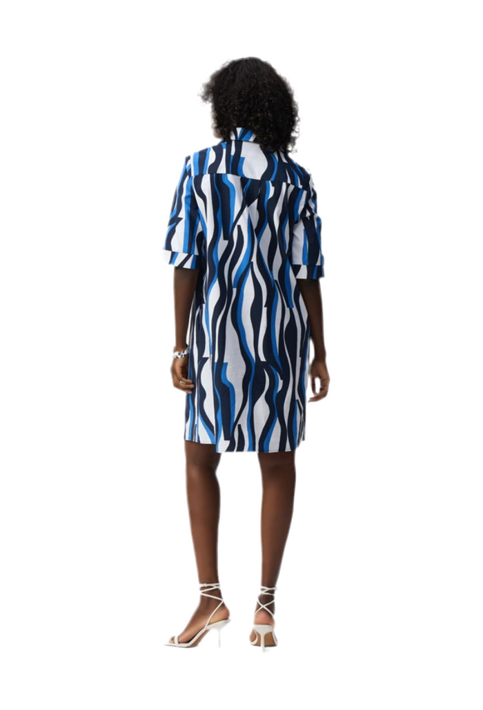 Joseph Ribkoff Stretch Poplin Trapeze Shirt Dress