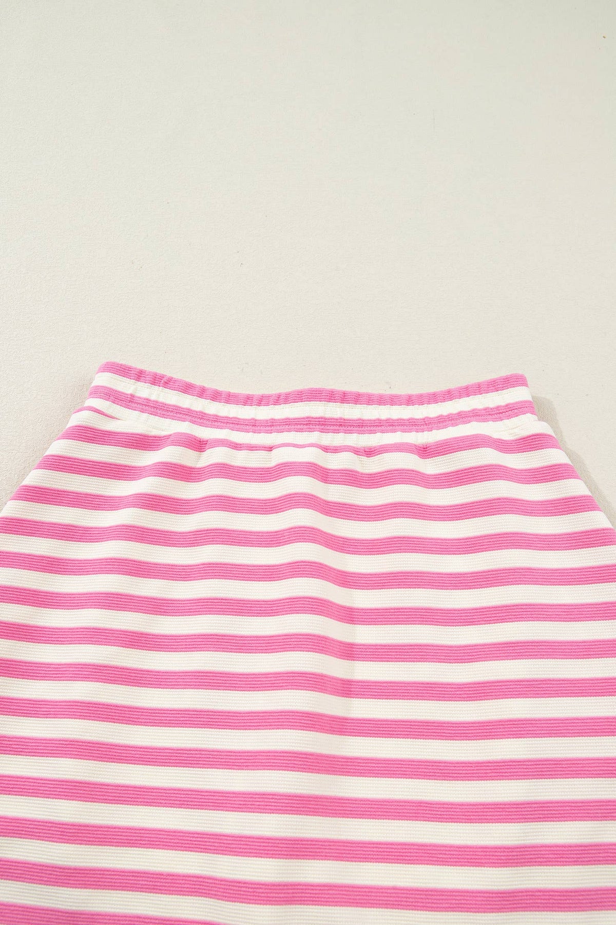 Striped Quarter-Zip Sleeveless Top & Skirt Set