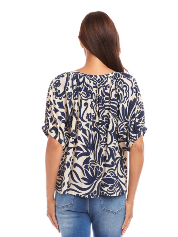 Short Sleeve Peasant Top