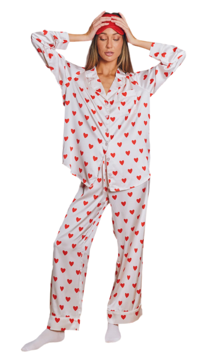 Show Me Your MuMu Heart Silk Pj Set