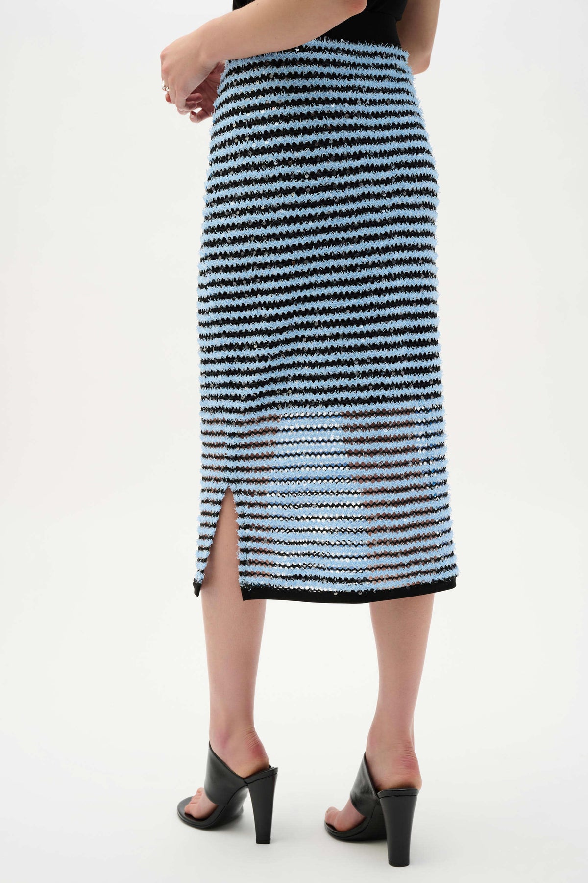 Joseph Ribkoff Novelty Stripe Pencil Skirt With Side Slit
