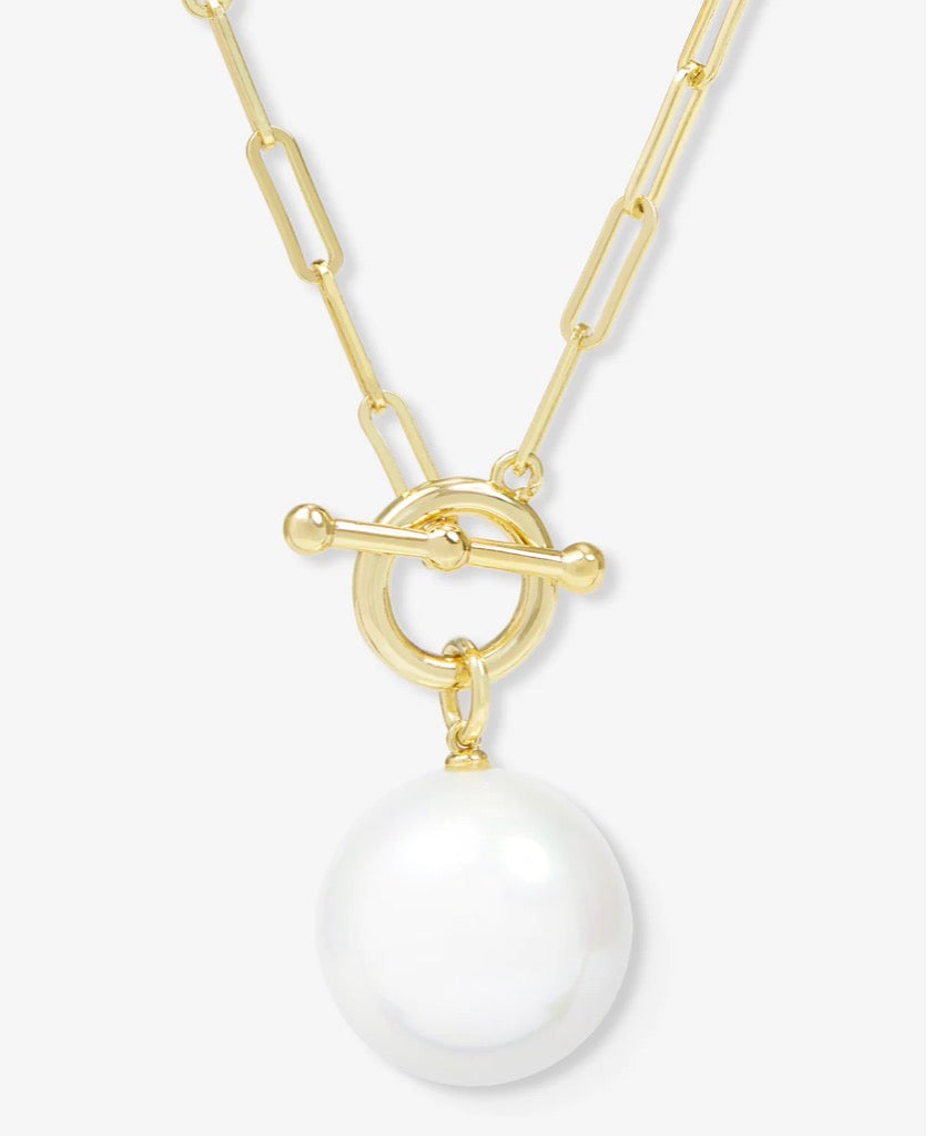 XL Life's a Ball Pearl Pendant Necklace
Gold