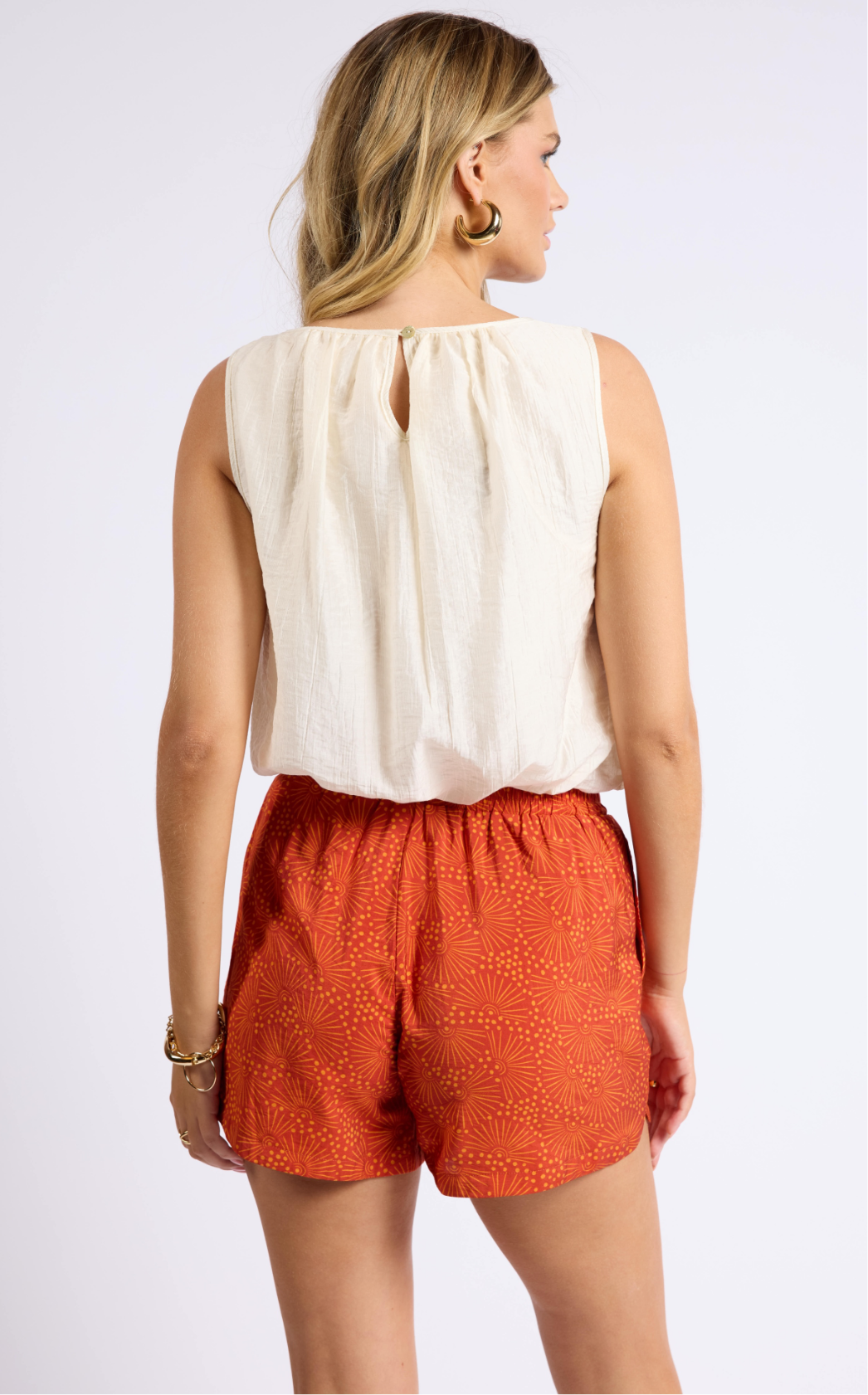 Sage The Label Ivory Bubble Top