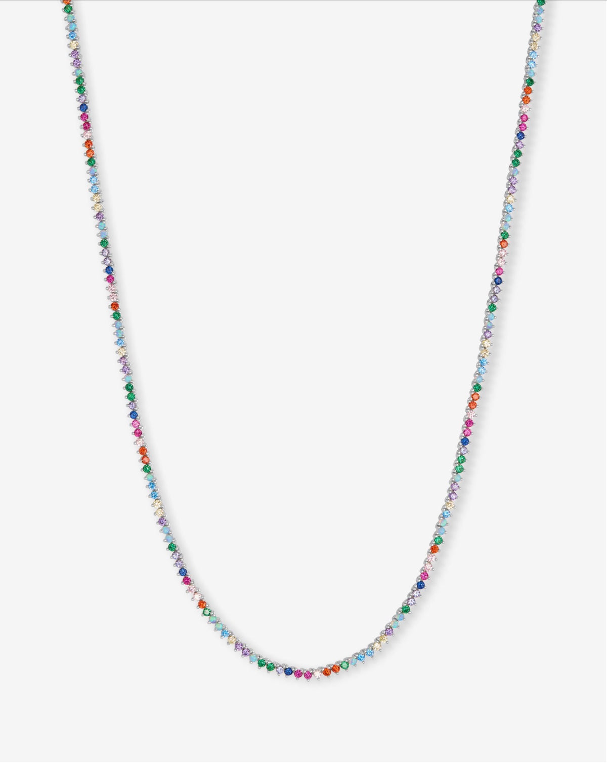 Baby Not Your Basic Tennis Necklace - Silver