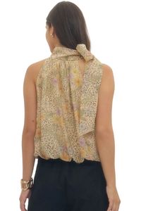 Entro Animal Print Halter Neck Top