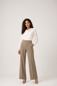 Silky Knit Wide-Leg Pull-On Pants