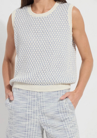 Lysse Claire Textured Mesh Sweater Shell