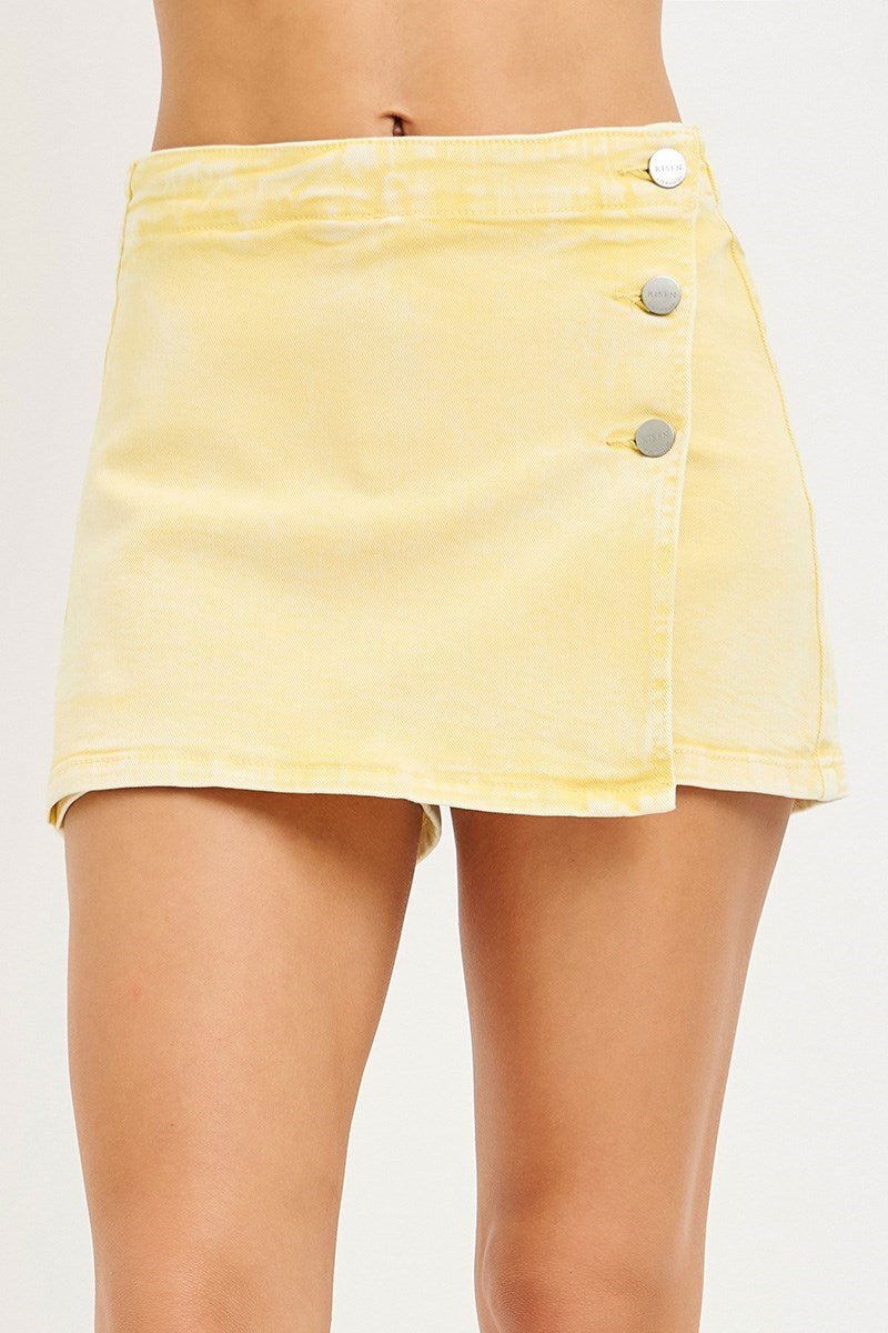 Risen High Rise Button Down Skorts