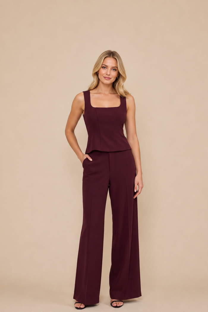 Wine Valli Pants